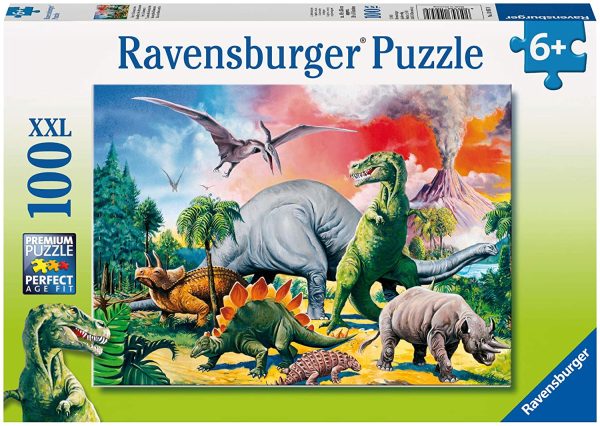 Ravensburger - Puzzle enfant - Au Milieu Des Dinosaures - 100 Pièces