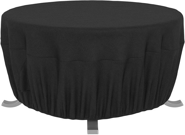 Amazon Basics Housse de protection pour brasero rond 1,11 m, Noir – Image 2