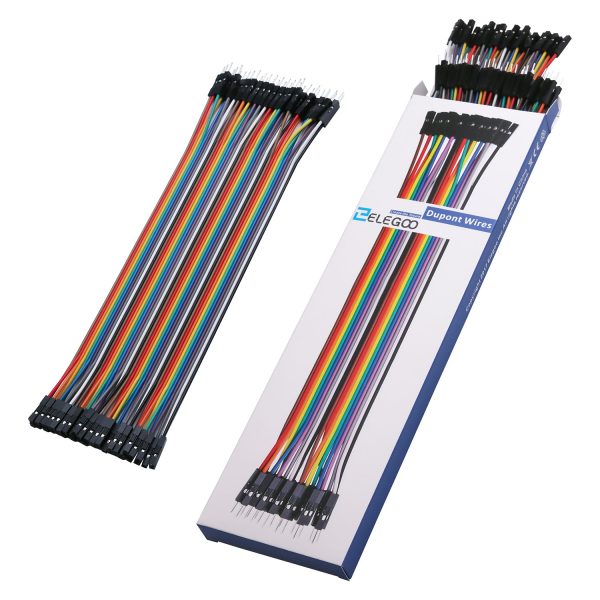 ELEGOO Lot de 120pcs Câbles Dupont Breadboard 28AWG 3 en 1 [40Pin Mâle vers Femelle, 40Pin Mâle vers Mâle, 40Pin Femelle vers Femelle] Longueur 20cm pour Mega modèle de 2560 Nano ou Plaque d'Essai – Image 4