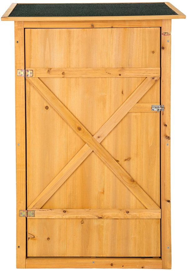 TecTake 402200 - Armoire de Jardin avec Toit Plat, 75 x 56 x 118 cm, Bois de Pin imprégné – Image 3