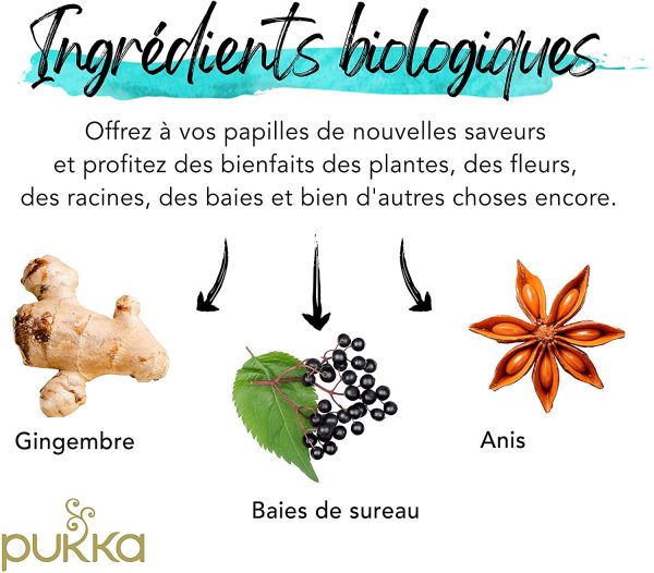 Pukka Coffret Thés Et Infusions Sélection, Idée Cadeau, Sélection De D'Infusions Biologiques Ayurvédiques Issus Du Commerce Equitable, 100% Bio (1 Boite, 45-Sachets) – Image 8