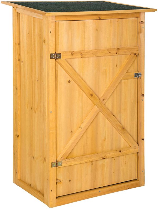 TecTake 402200 - Armoire de Jardin avec Toit Plat, 75 x 56 x 118 cm, Bois de Pin imprégné