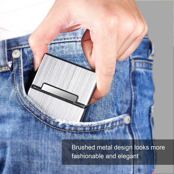 Étui à Cigarettes Yosemy 3pcs Porte Boîte de Cigarette Homme Porte Cigarette en Aluminium Plastique Etui Paquet Cigarette Paquet de Cigarettes avec Fermeture Aimantée (Gris) – Image 7