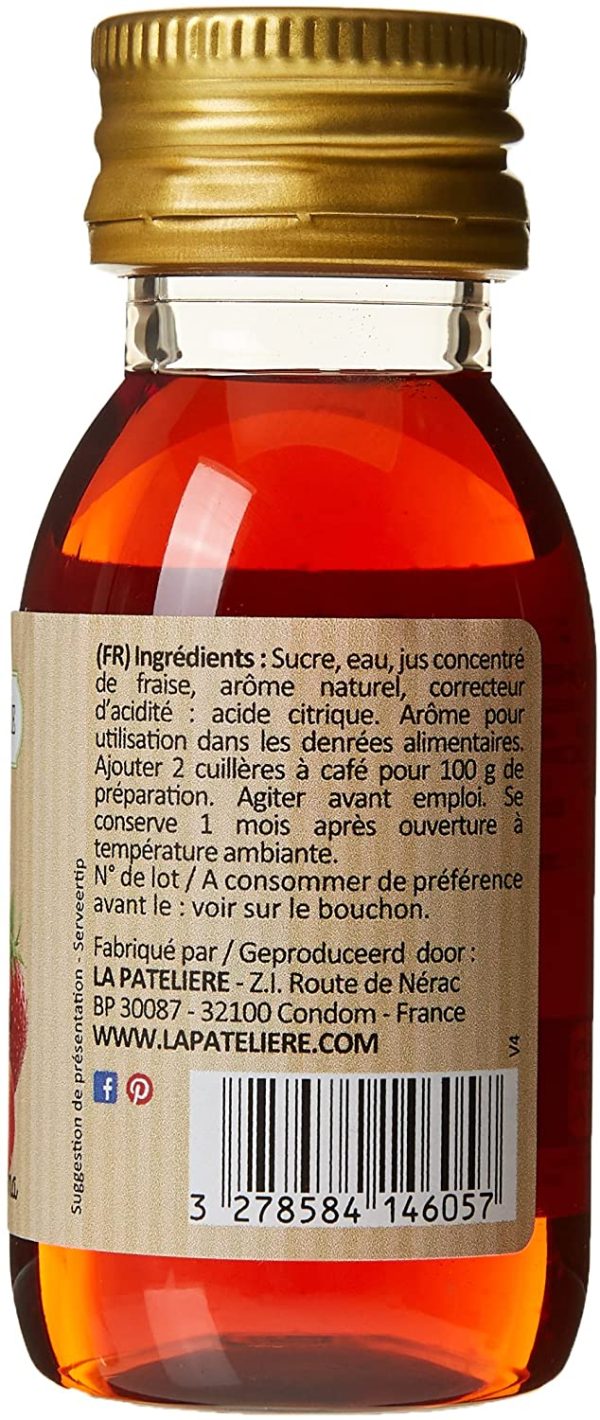 LA PATELIERE Arôme Naturel Fraise 60 ml – Image 3