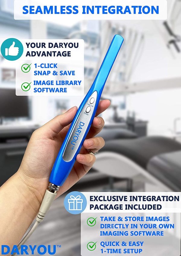 DARYOU DY-50 Intraoral Camera caméra intra-orale intraorale caméra dentaire Super Clear Dental Camera.Button fonctionne VRAIMENT dans Examine Pro, LOGOsw, DBSwin, Vixwin, Eaglesoft Dexis More – Image 5