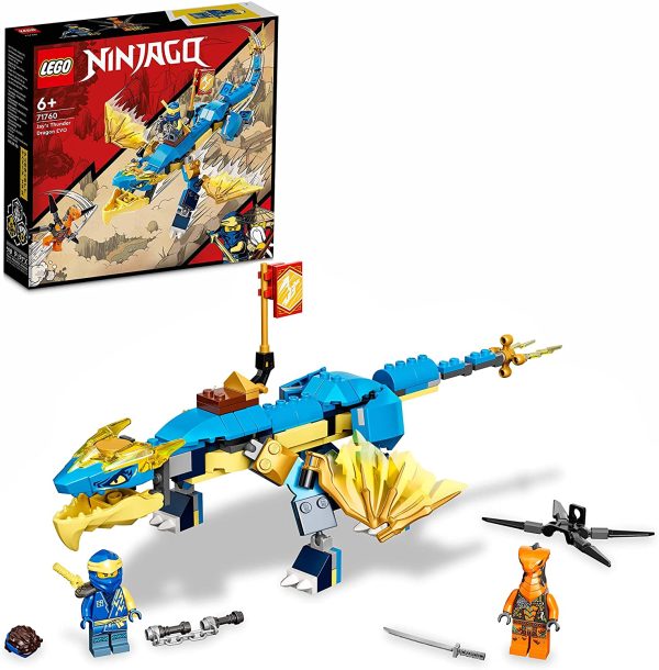 LEGO 71760 Ninjago L’Évolution Dragon du Tonnerre De Jay, Jouet pour Enfants dès 6 Ans, Set avec Figurine de Serpent avec bannière de Mission Speed à Collectionner – Image 6