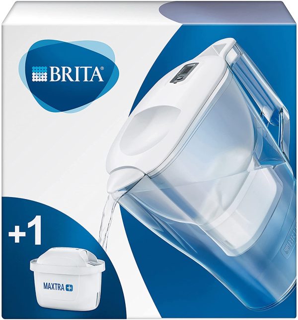 Carafe filtrante Aluna blanche - 1 filtre MAXTRA+ inclus