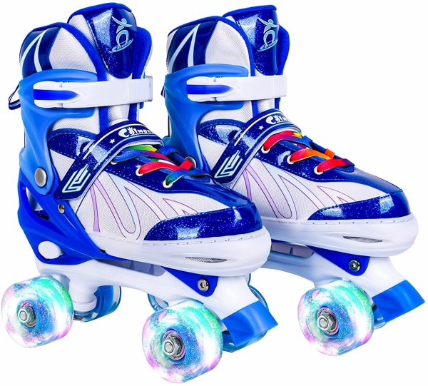 Colmanda Patins à roulettes Enfant, Patins à roulettes Garçon Enfant Reglable, Patins à roulettes Roller Réglable Roues – Image 7