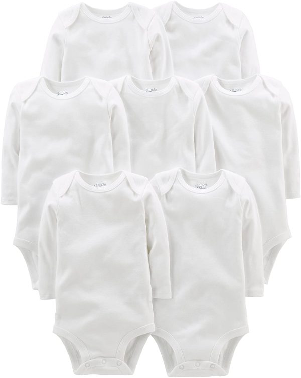 Simple Joys by Carter's Bébé fille 7-pack, Bodysuit Manches longues – Image 5