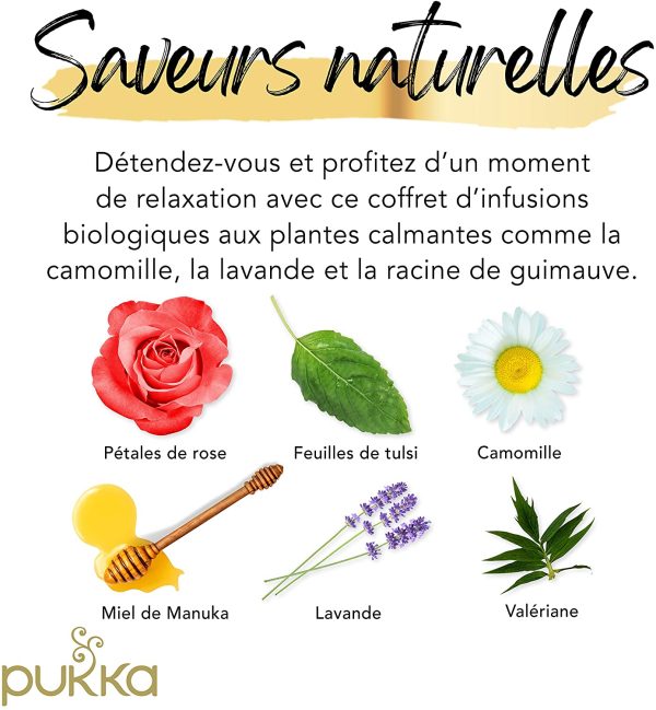 Pukka Coffret infusions bio, idée cadeau, sélection relax de 5 infusions biologiques et ayurvédiques issus du commerce équitable, 100% bio, idéal à offrir (1 boite, 45 sachets) – Image 7