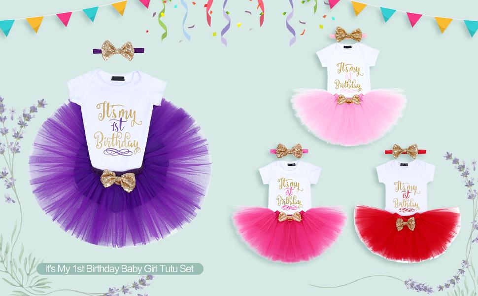 Bébés Filles 1/2 / 1er / 2ème Anniversaire Tutu Set