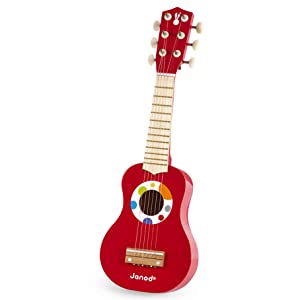 Guitare en bois confetti