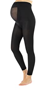 Collants sans Pied de Maternité, Leggings Opaque, Leggings Opaque de Maternité, Leggings Opaque Noir