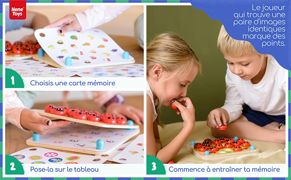 Ladybug Garden - jeu de mémoire pour enfants bebe montessori didactique développement cognitif 