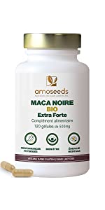 Maca noire bio gelules amoseeds specialiste des super aliments bio