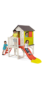 Maison Pilotis Cabane de Jardin Enfant Maisonnette Exterieur Outdoor Plein Air Jeu Jouet Enfants