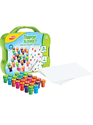 Coffret Tampons Alphabet Joustra - Tampons enfant - Activité créative enfant