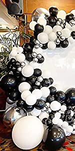 Black White Balloon Arch Kit