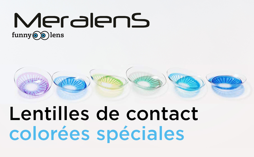 Lentilles de contact colorées MeralenS.Lentilles de contact folles