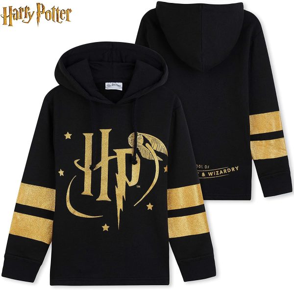 Harry Potter Sweat Fille - Sweatshirt À Capuche Noir - Vêtement Harry Potter Fille Officiel - Idée De Cadeaux Ados Fille – Image 6