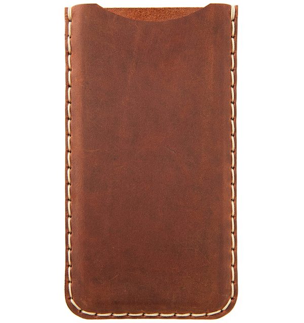 Étui Marron pour iPhone 13 mini en Cuir Véritable. Coque Housse Etui Case Cover Pochette – Image 5