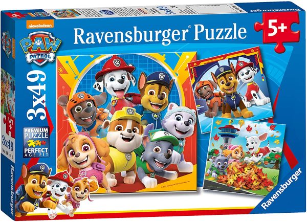 Ravensburger- Puzzles 3x49 pièces-Prêts à secourir/Pat'Patrouille La Pat' Patrouille Enfant, 4005556050482, 0