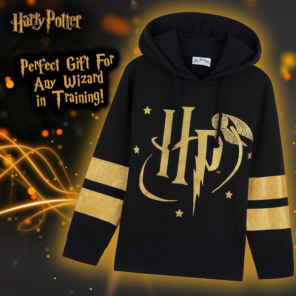 Harry Potter Sweat Fille - Sweatshirt À Capuche Noir - Vêtement Harry Potter Fille Officiel - Idée De Cadeaux Ados Fille – Image 4