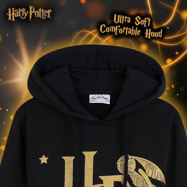 Harry Potter Sweat Fille - Sweatshirt À Capuche Noir - Vêtement Harry Potter Fille Officiel - Idée De Cadeaux Ados Fille – Image 3