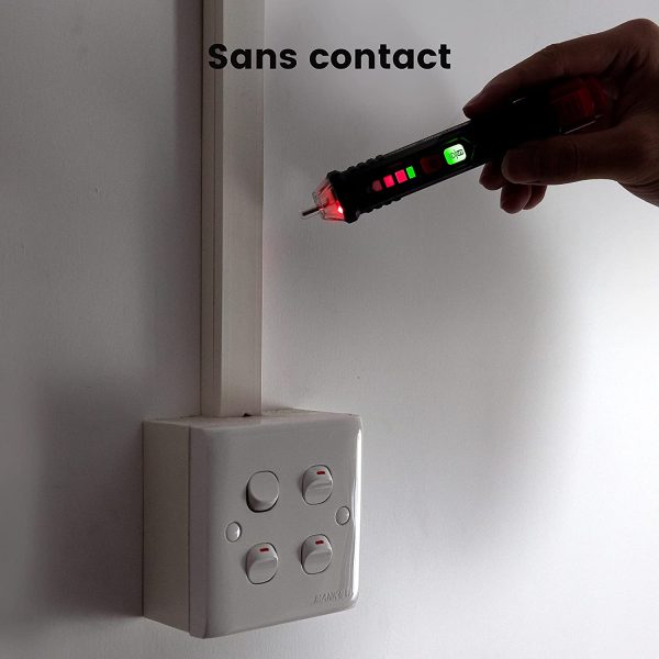 Détecteur de Tension sans Contact KAIWEETS, Testeur de Tension avec Sensibilité Réglable Testeur de tension/de phase sans contact, testeur de courant (VT200) – Image 2