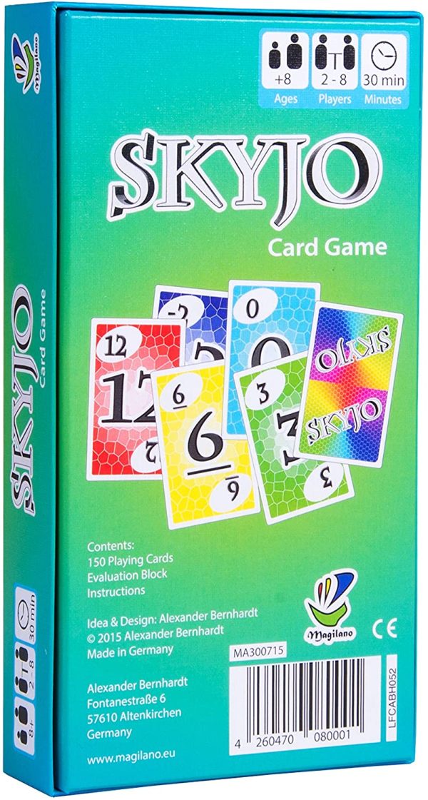 SKYJO, de Magilano - Le tout nouveau jeu de cartes pour les petits et les grands. Un jeu de société idéal pour se divertir et passer des soirées amusantes avec des amis et en famille. – Image 2