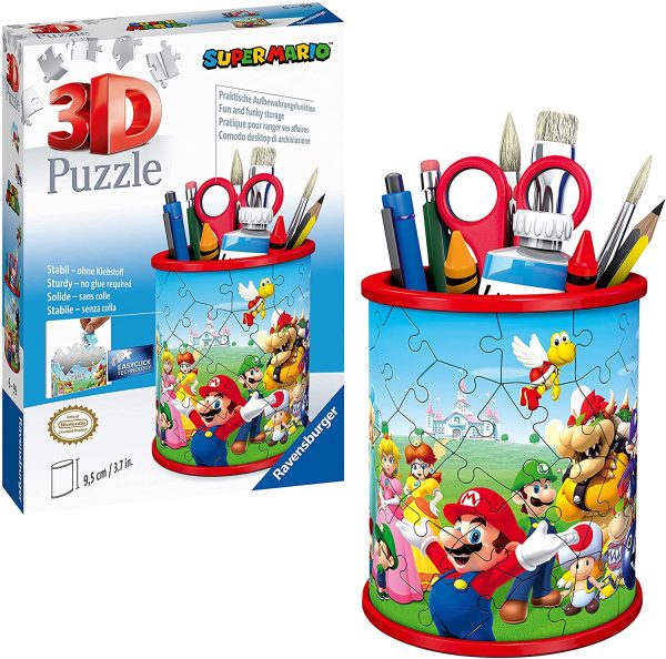 Ravensburger- Puzzle 3D 54 pièces Pot à Crayons-Super Mario Brothers Enfant, 4005556112555 – Image 5