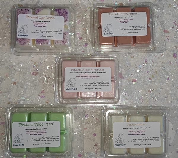 Fondant parfumé en tablette pour brûleur - 5 tablettes parfumées (voir descriptif)