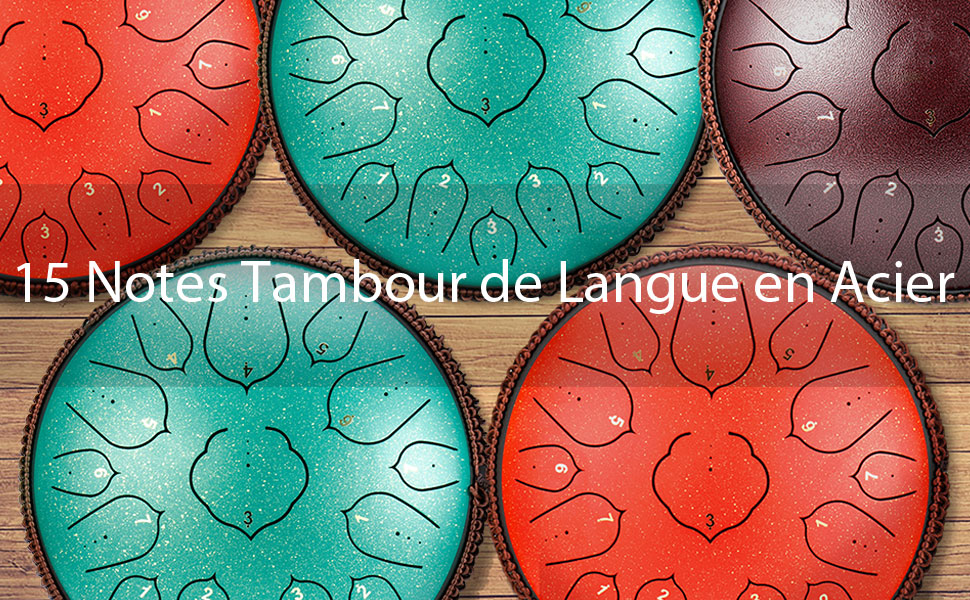 Amkoskr Tambour de langue en acier