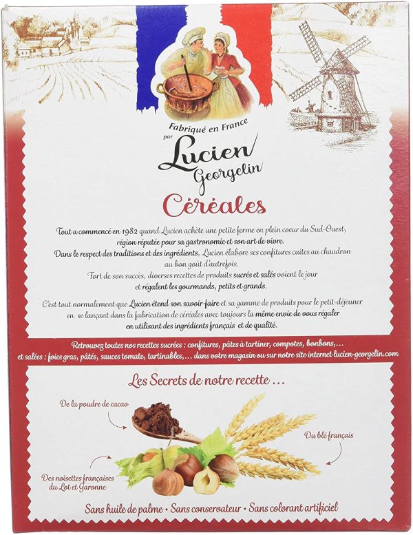 Lucien georgelin Croc' Choc Céréales, à la pâte à tartiner, 375g