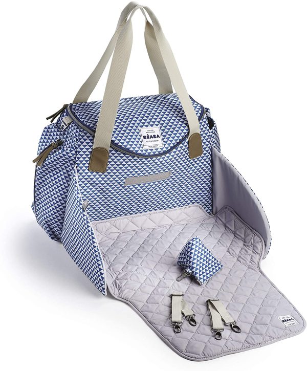 BÉABA, Sac à Langer Sydney II, Modulable, Grande contenance, Rangements multiples, Grand espace à langer cocoon, Pochette repas isotherme, Système attache poussettes, Anses transport, Bleu – Image 5