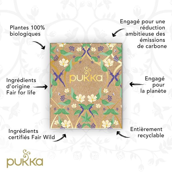 Pukka Coffret infusions bio, idée cadeau, sélection relax de 5 infusions biologiques et ayurvédiques issus du commerce équitable, 100% bio, idéal à offrir (1 boite, 45 sachets) – Image 2