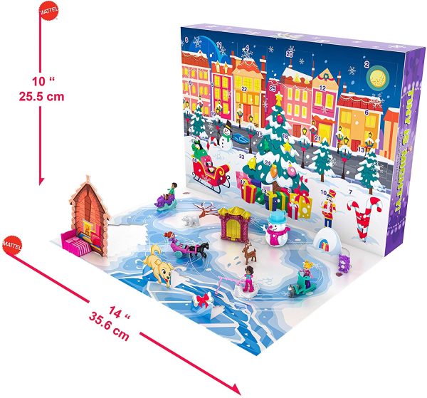 Polly Pocket calendrier de l’avent sur le thème de la magie de Noël avec 25 surprises à découvrir, jouet pour enfant dès 4 ans, GKL46 – Image 3