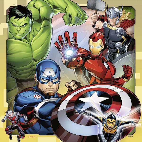 Ravensburger- 3 Puzzles de 49 pièces Les puissants Avengers Marvel The Enfant, 4005556080403, Néant, 0 – Image 2