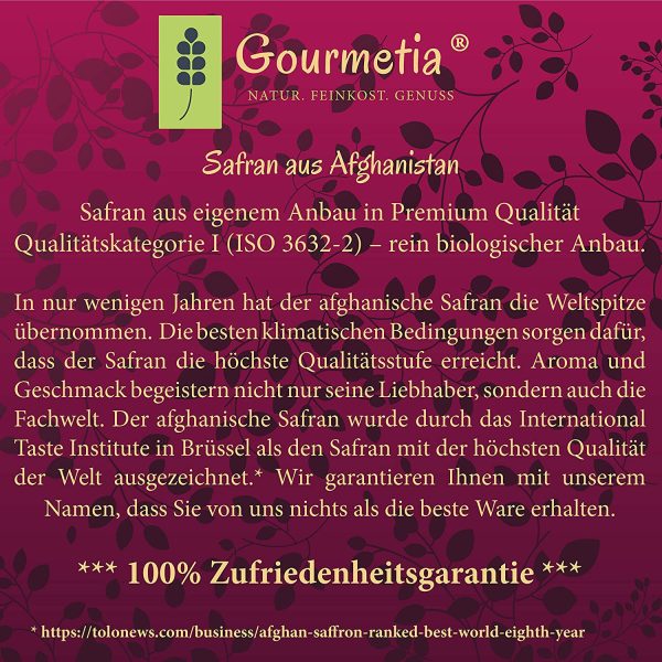 Gourmetia Safran, 5 gramme safran en pistils, qualité supérieure – Image 2