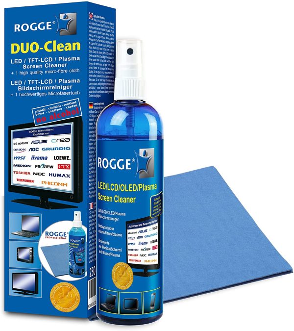 Duo-Clean® Original 250ml INKL. Vileda Prof. Microfibre, LCD - TFT - LED - TV - Touch Displays + Plasma Screen Cleaner. The Original Since 1998. The by Amazon Germany. Made in Germany – Image 6