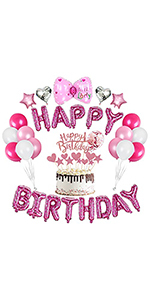 Bow Happy Birthday Balloon Set