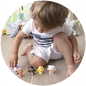 marionettes à doigts jouets éducatif jouer éduquer enfants bébé cadeau animaux ferme