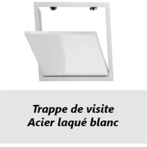 Trappe acier laqué blanc