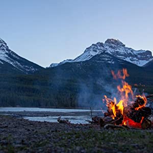 feu de camp hiver