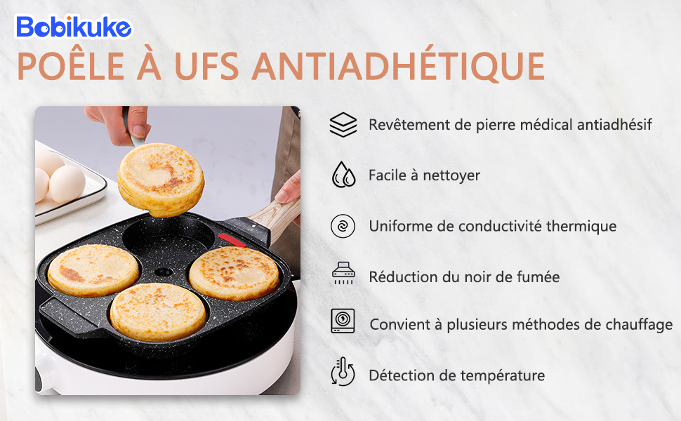 Poêle à ufs antiadhésive