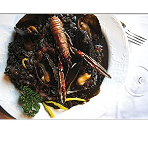 Le risotto noir aux fruits de mer