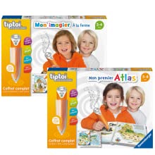 Ravensburger tiptoi livres lecteur coffrets atlas ferme animaux découvertes interactif jeux 