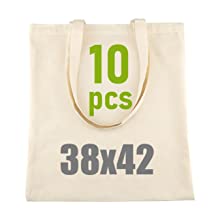 D.RECT LEVIATAN Lot de 10 Sacs en Coton Naturel 38x42cm