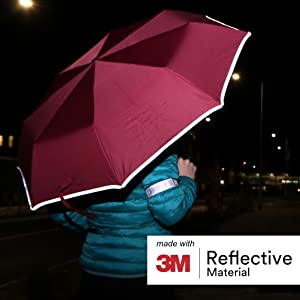 Salzmann Parapluie réfléchissant, protection contre les UV, anti-UV, noir, bleu