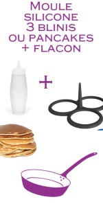 Set moule silicone 3 blinis + flacon